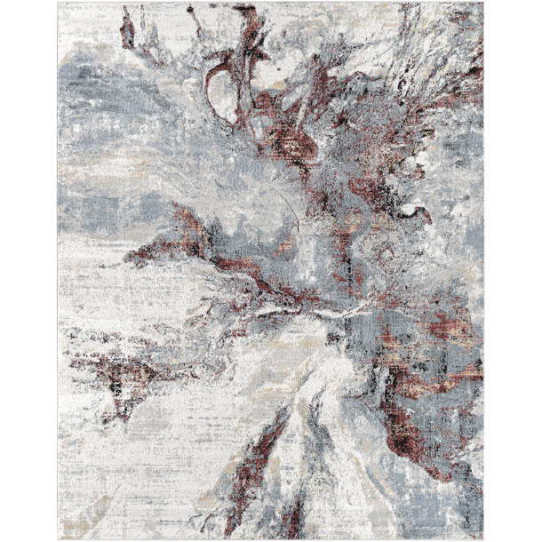 Wade Logan® Dittmer Abstract Navy/Ivory Area Rug & Reviews Wayfair